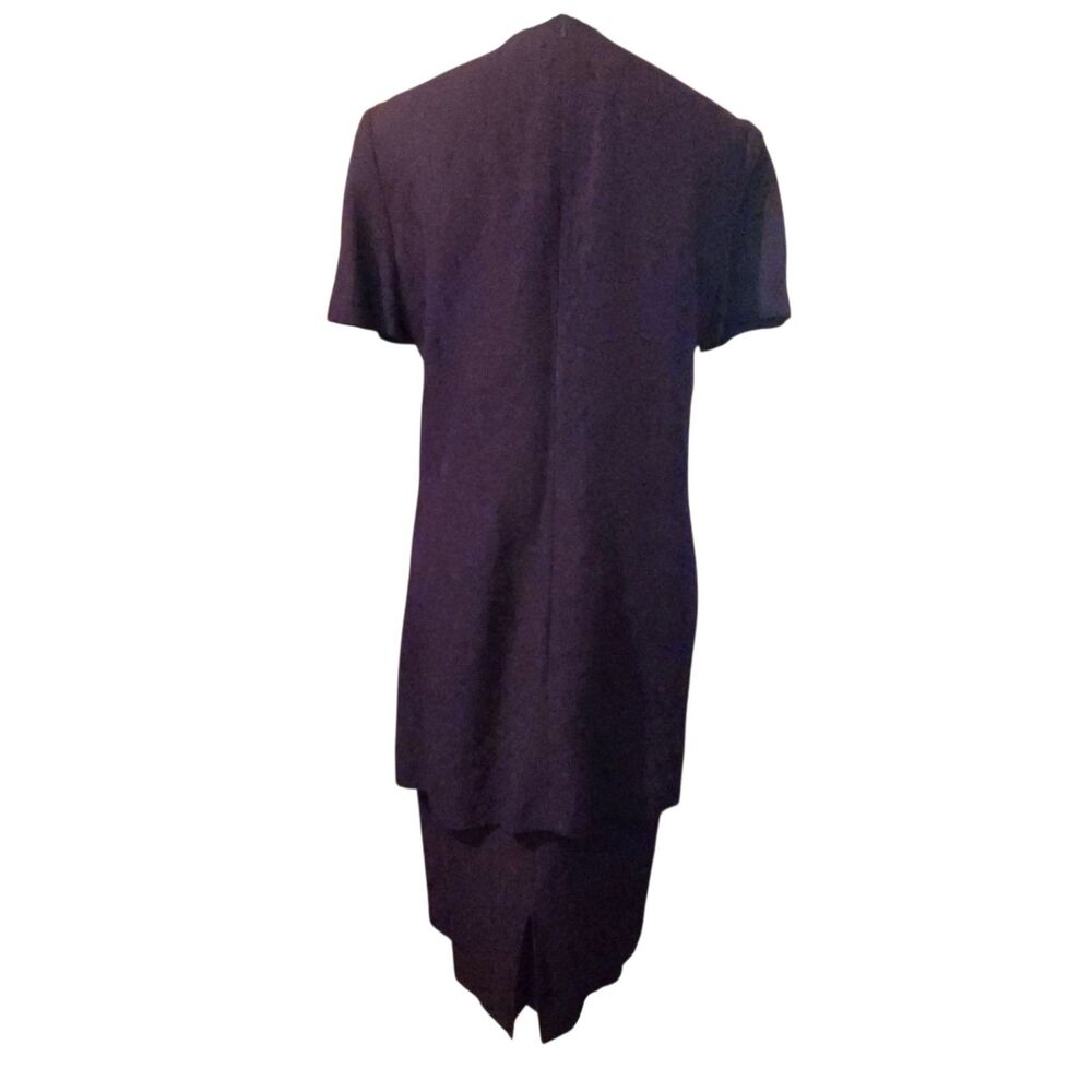 Evan-Picone Linen Blend Dress VTG 6 Elephant Buttons Dark Academia Witchy - Picture 2 of 10